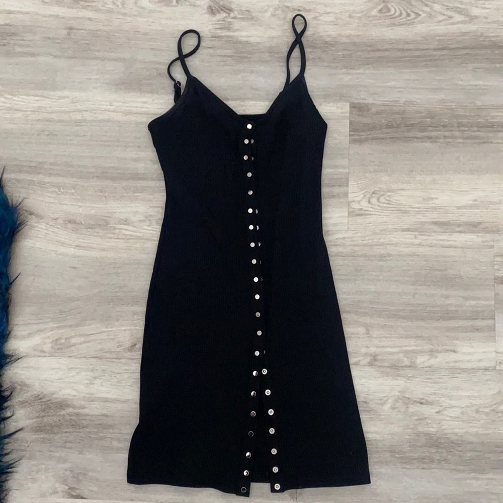 Revolve x by the way Black button down Dress